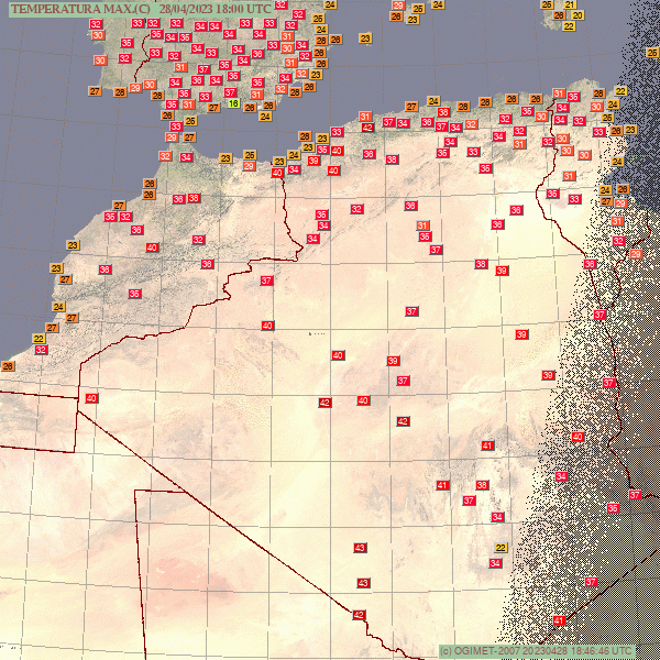 Insane event in North Africa with records broken by 3C/6C,some of which even beat the May records ! (like Saida)

Morocco
39.5 Oujda 
36.3 Errachidia (1034m)
35 Ouarzazate (1100m)

Algeria
41.5 Chlef
40.1 Mascara 500m
39.5 Saida
38.9 Sibi ben abbes
37.1 Miliana 715m
34.9 Mecheria