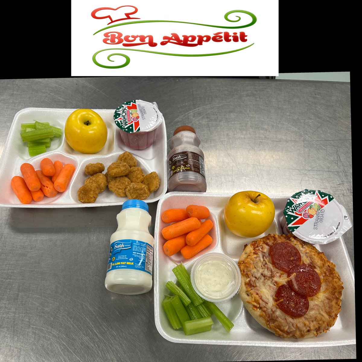 Irene_Colin77's tweet photo. 🐾🐾 Tray of the day  🐾

         Selfie Pizza
         Baby Carrots 
         Celery sticks
        Variety of Fruits
         Variety of Vegies
           Milk Variety
Second Choice: Chicken              Poppers
#Team SISD https://t.co/0Lvl3DT5t8