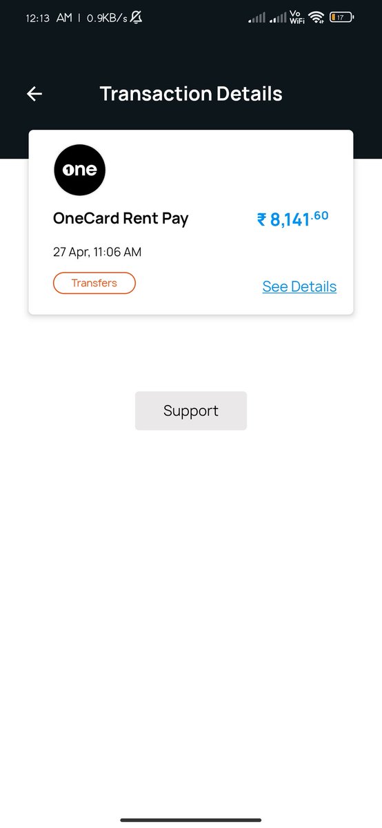 <a href="/OneCardHelp/">OneCard Help</a> <a href="/GetOneCardIN/">OneCard</a> worst service ever. I have tried new feature of rent payment but the amount has still not credited to landlord after 2 days  and now support services is asking merchant's customer advise. What shit is this what I ask to bank . Why they didn't take money