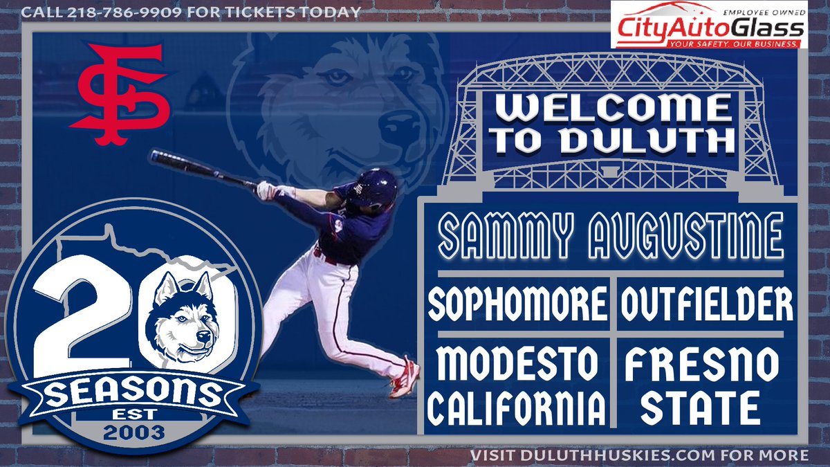 DuluthHuskies's tweet photo. ROSTER ANNOUNCEMENT:
Presented by @CityAutoGlass
The Huskies are California Dreamin' with the addition of two elite outfielders from the Golden State! Fans, meet Sammy Augustine and Max Coupe. Click the link to read more! #RollSkies #RaiseHowl
https://t.co/e4DQMV14WW https://t.co/JuZQl6yl3O