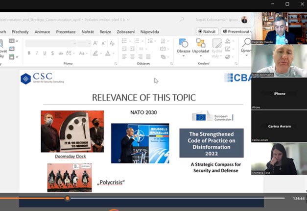 CSC_CZ's tweet image. Tomáš kolomazník, CEO of the Center for Security Consulting, conducted a lecture on disinformation and strategic communication for students of the Faculty of History, University in Bucharest.

Thanks to Claudiu Degeratu for organizing! 

#disinformation #lecture