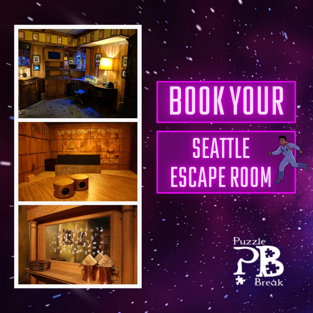 PuzzleBreak's tweet image. These are in-person escape room experiences in Belltown, Seattle. Each room is totally private, prices are for the whole team!

Pick a date and book your escape room -
puzzlebreak.us/seattletickets
#PuzzleBreak #seattle #seattlelife #seattlewashington 
#seattlepulse #seattlewa
