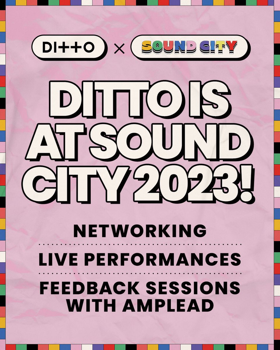 murphybeat's tweet photo. The @Dittomusic team will be at the @SoundCity VIP lounge hosting this year across the festival weekend. Networkers, live performances and teaming up with @AmpleadHQ to host industry feedback sessions. Come say hi. #dittomusic #soundcity #amplead #independent https://t.co/oBomfrJvhA