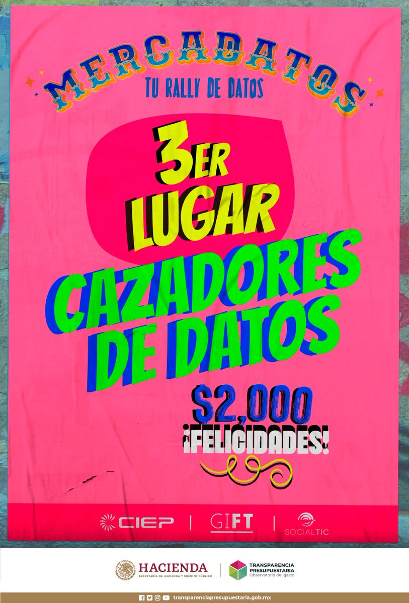 TPresupuestaria's tweet image. ¡Te presentamos a los ganadores del 3er lugar del Mercadatos: tu rally de datos 2023!
🤝Equipo: Cazadores de Datos.

📋 Tema: Vinculación de los programas presupuestarios del PEF 2023 a los
Objetivos de Desarrollo Sostenible.

📊 Proyecto: bit.ly/41MxfKZ

#ExploraDatosMX