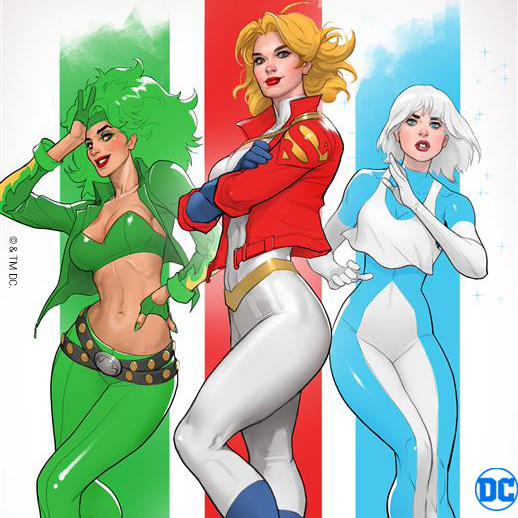DCOfficial's tweet photo. Two new comic book series featuring the fierce Power Girl and the fan-favorite duo Fire and Ice will spin out of the pages of the POWER GIRL SPECIAL #1, available May 30 at local comic shops! Learn more here: https://t.co/gxA8ZkHtbh https://t.co/E9szNK0KYD