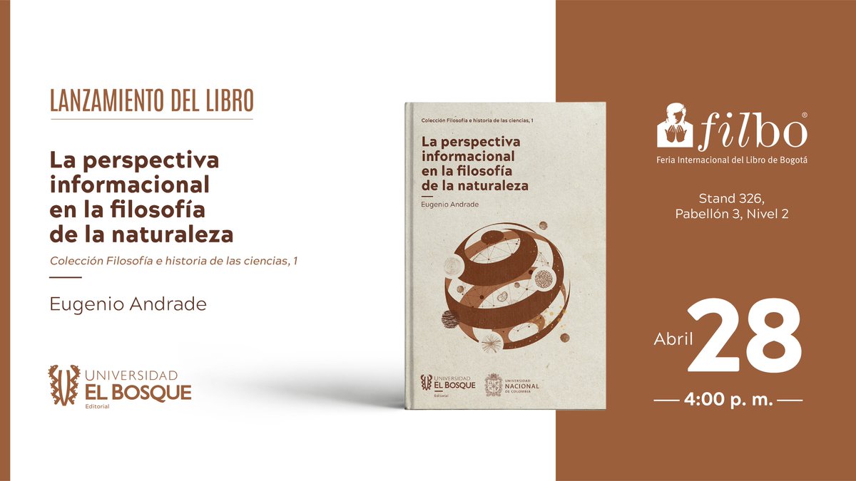 #EnVIVO 🔴 Lanzamiento del #LibroUEB «La perspectiva informacional en la filosofía de la naturaleza», una coedición de la <a href="/editorialUN/">Editorial UNAL</a> y la <a href="/U_ElBosque/">Universidad El Bosque</a>.

📡 Sigue la transmisión ➡️ youtube.com/live/iRICpOaa9…