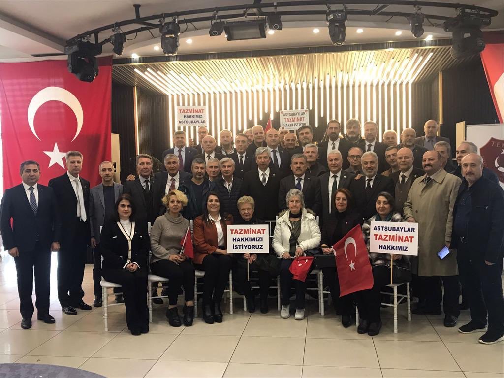 “ASTSUBAYLAR TAZMİNAT HAKLARINI İSTİYOR” toplantımızı, Etimesgut TEMAD Şubemizin koordinesinde, Ankara Şubelerimiz, Bolu Şubemiz, Üyelerimiz ve Siyasi Partilerin Temsilcilerinden AK Parti, CHP, İYİ Parti, Zafer Partisi Milletvekili Adaylarının da katılımlarıyla yaptık.