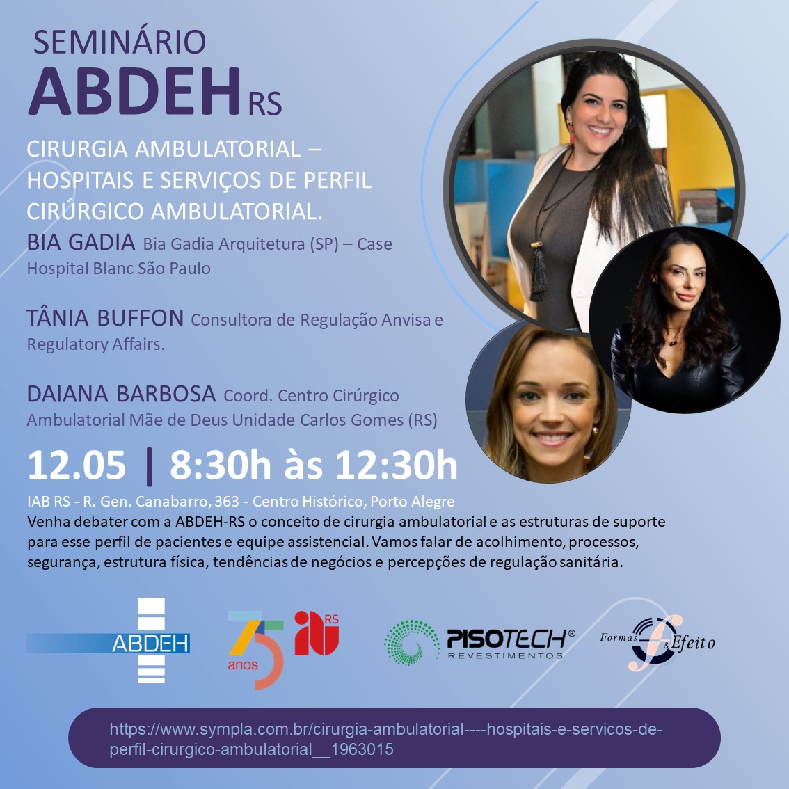 Pisotech's tweet image. Pisotech será patrocinadora do Seminário ABDHRS sobre Cirurgia Ambulatorial - Hospirais e Serviços de perfil cirúrgico ambulatorial.

Link nos stories do instagram @pisotech