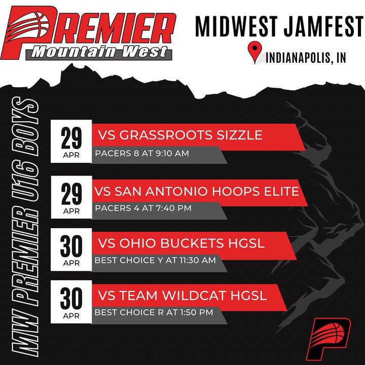 MtnWestPremier's tweet photo. Catch our MW teams this weekend!

@RL_Hoops 
#MidWestJam https://t.co/HSsBac0qOZ