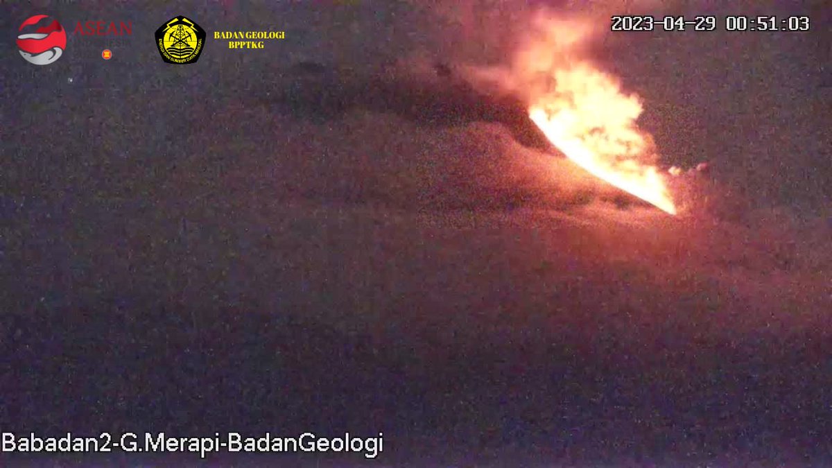BPPTKG's tweet photo. Halo #WargaMerapi
Info
Terjadi awan panas guguran Gunung #Merapi pada 29 April 2023 pukul 00.51 WIB, Amax 55 mm, durasi 192 dtk, jarak luncur 2500 m ke arah Kali Bebeng (Barat Daya)
Badan Geologi
#MerapiSiaga
#AktivitasMerapi https://t.co/6S9hvVD123