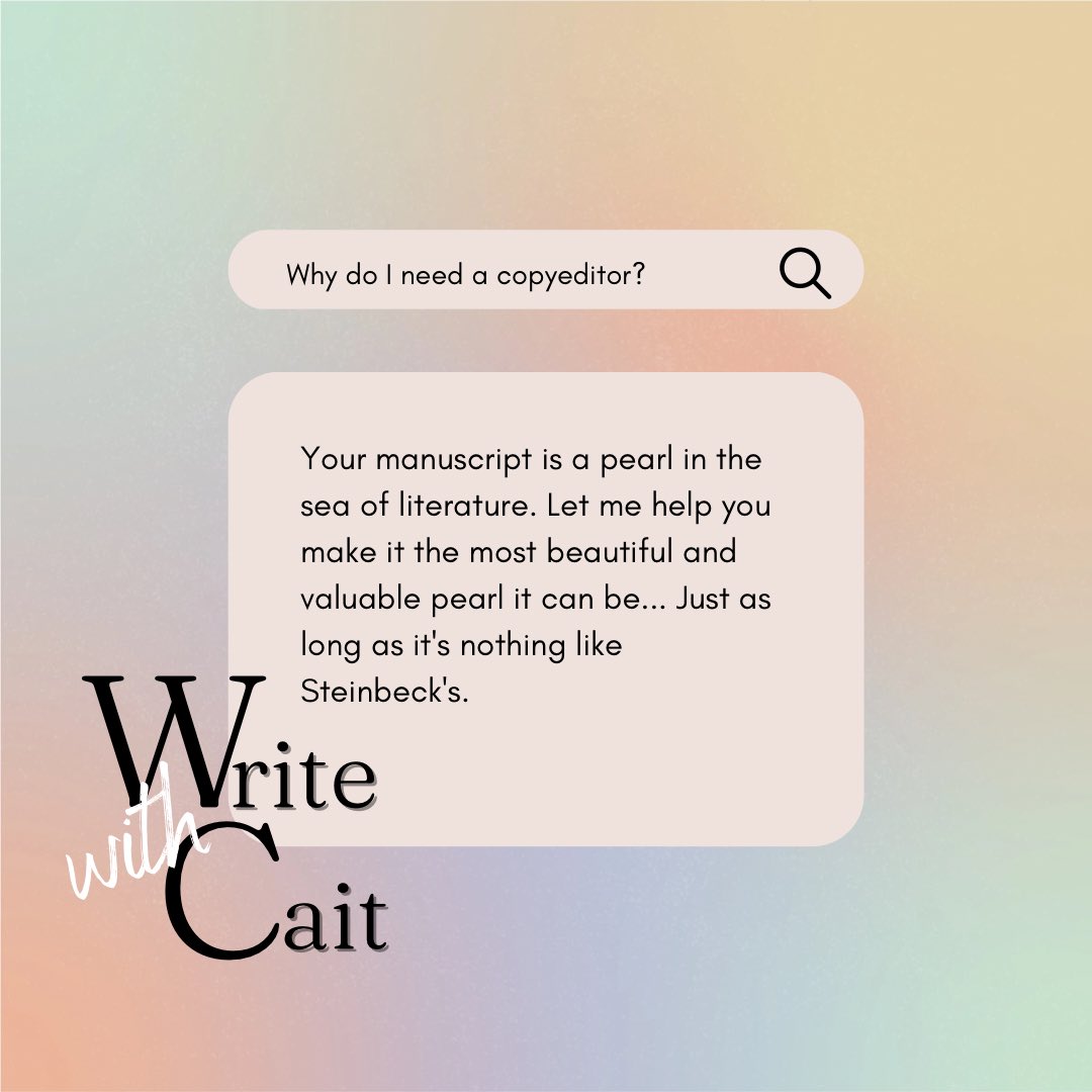 WriteWithCait's tweet image. I promise hiring me won’t turn your MS into a curse that leads to multiple murders. #amwriting #amediting