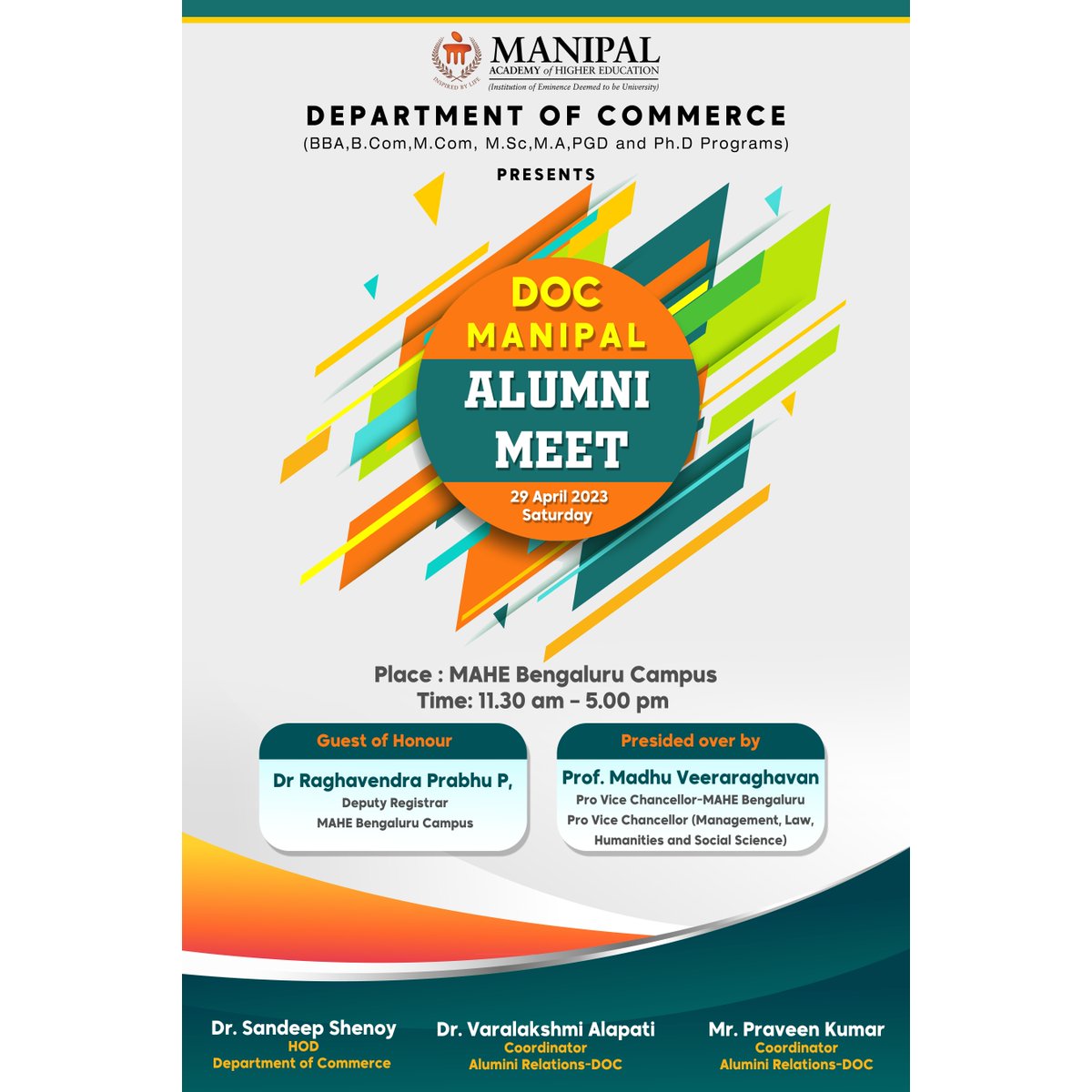 It's time to dust off your old yearbooks and catch up with your former classmates.  We can't wait to see you at our alumni meet where we'll catch up on old times and create new memories. Come join us for a day of laughter, fun, and good company at DOC alumni meet.