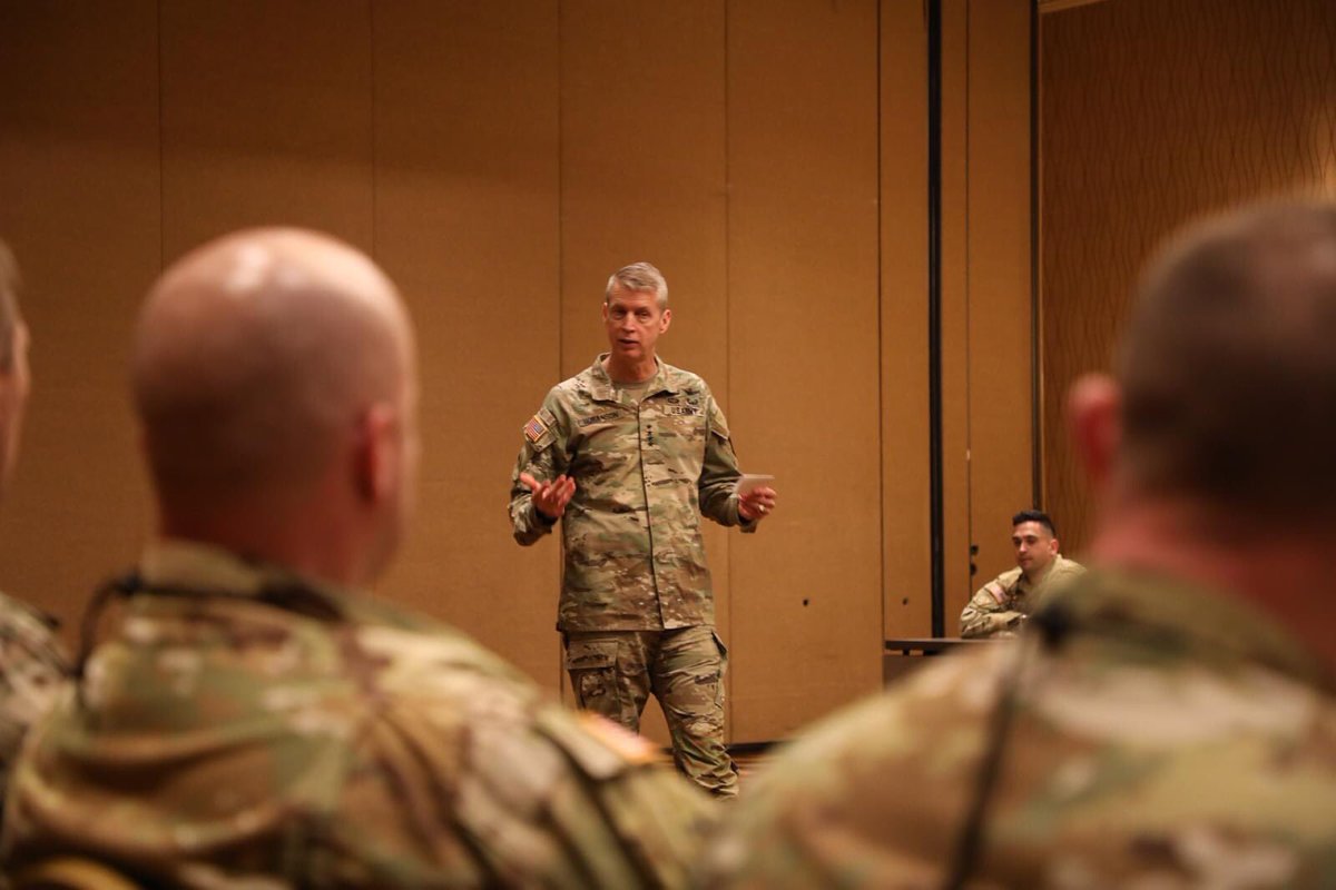 TNMilitaryDept's tweet photo. The Army Aviation Mission Solutions Summit took place this week in Nashville. General Daniel Hokanson, Chief of NGB and TN’s Adjutant General, Brig. Gen. Warner Ross participated in Q&As with Soldiers from TN’s 1-230th AHB.
#tennesseenationalguard #23Summit #nationalguard https://t.co/L6tWGrmHKh