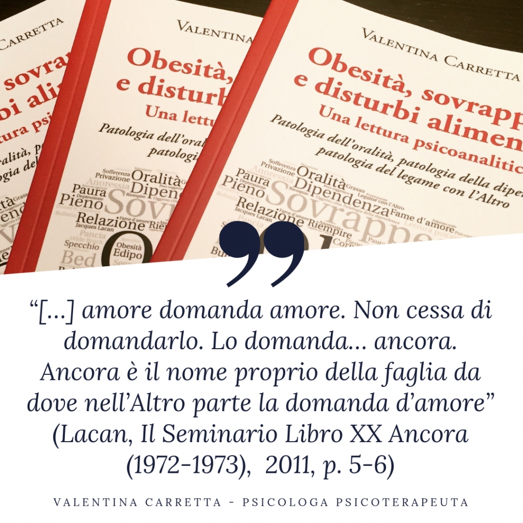 VC_psicologa's tweet photo. 📚 “Obesità, sovrappeso e disturbi alimentari. Una lettura psicoanalitica” 📚
Un testo agile rivolto a psicoterapeuti, psichiatri, operatori della salute, senza trascurare tutti quei soggetti, di professione non clinici, che però hanno tante domande sul tema: “si… https://t.co/lAYm9EIQ3Y