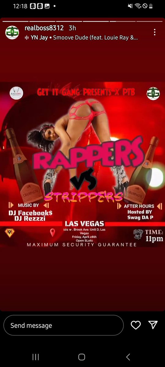Tonight!!! It's Going Down Indeed Again At Las Vegas Newest After Hour Spot ! Strippers Will Be In The Building So Bring Some Ones 😏💸💸💸💵 #LasVegasNightlife #LasVegasDayClub #LasVegas #Vegas #stripgame #strippers #dj #rizzzyray #hiphop