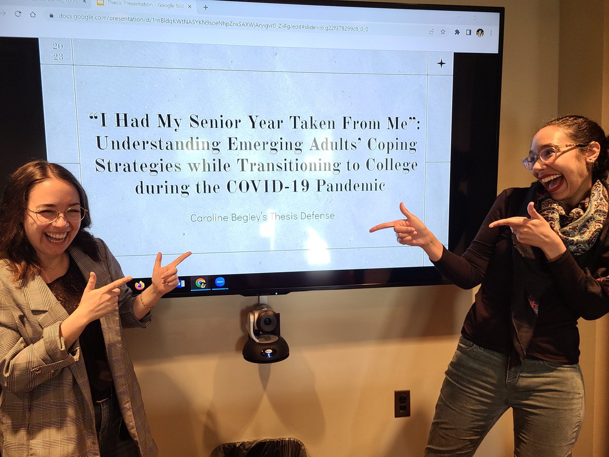Rose Wesche (@rosewesche) on Twitter photo Congratulations to Caroline B, Master of Science! In her thesis, Caroline found college students who matriculated in 2020 coped better if they had higher tolerance for ambiguity. We had a great time at her defense (see photo evidence). <a href="/VT_HDFS/">VT Human Development & Family Science</a> Congratulations to Caroline B, Master of Science! In her thesis, Caroline found college students who matriculated in 2020 coped better if they had higher tolerance for ambiguity. We had a great time at her defense (see photo evidence). <a href="/VT_HDFS/">VT Human Development & Family Science</a>