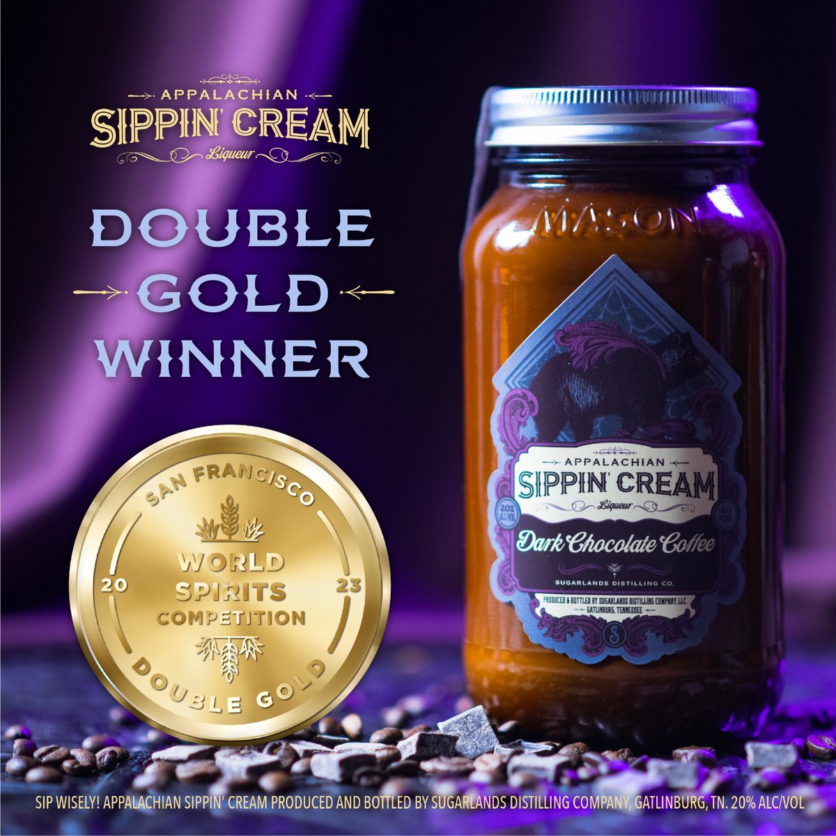 It's good to be (double) gold! 😎

We're proud to announce our Dark Chocolate Coffee Sippin Cream was honored with a Double Gold Medal at the prestigious <a href="/SFWSpiritsComp/">SF WorldSpiritsComp</a>!

#SipUps to our entire team who played a role in earning this award - and to all of you for your support!