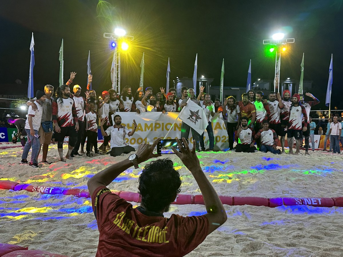 Congratulations <a href="/MTCCPlc/">MTCC Plc</a> Eid Baibalaa Challenge 1444 champion <a href="/ClubTeenage1/">Club Teenage</a> 👏👏
<a href="/BaibalaaaMv/">Baibalaa Association of Maldives</a>