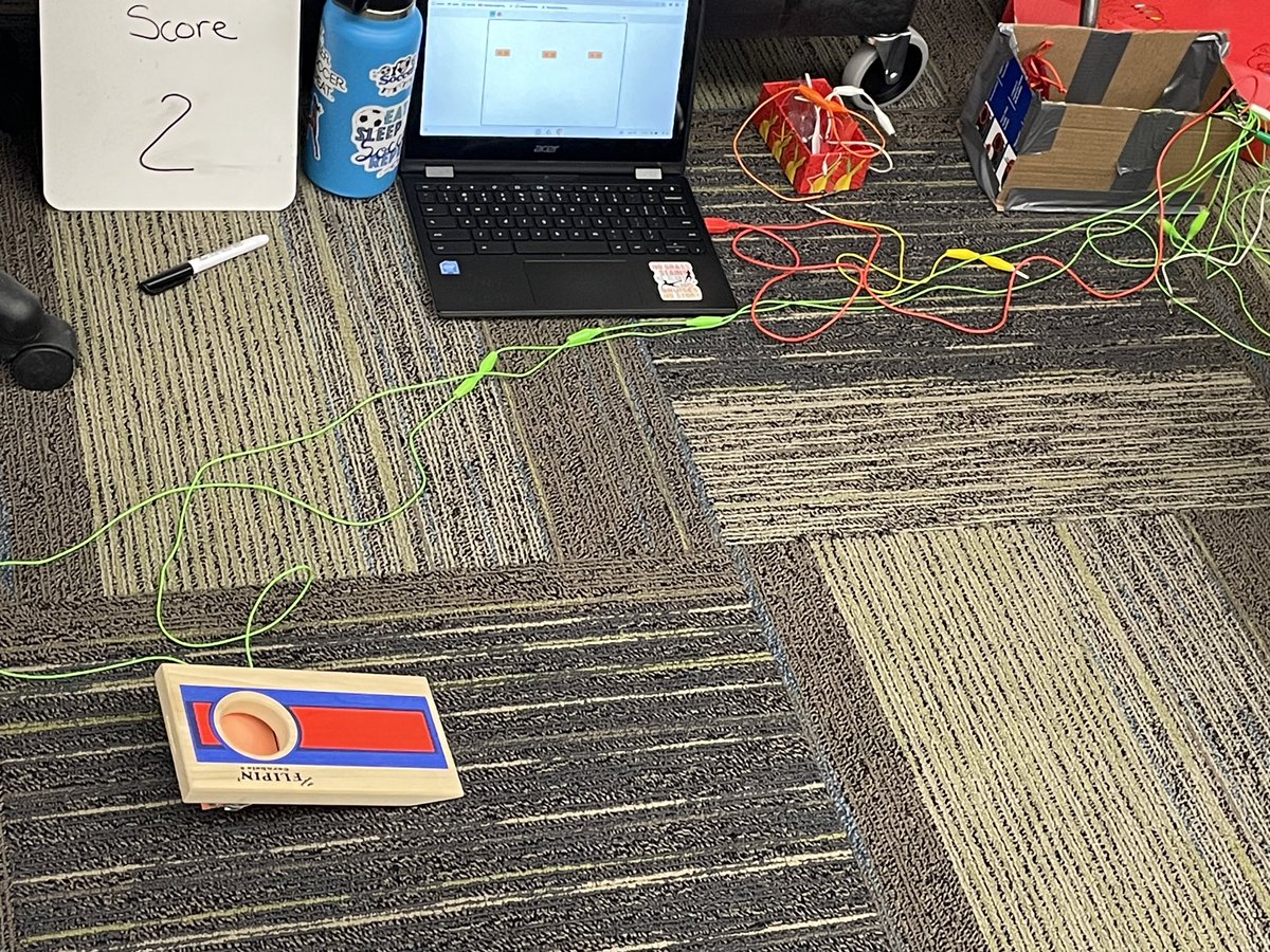 jstechteacher's tweet image. Scratch-Cade. My students learned a ton and had a blast with Scratch and Makey Makey games they made. @scratch @makeymakey #arcadegames #scratchcode