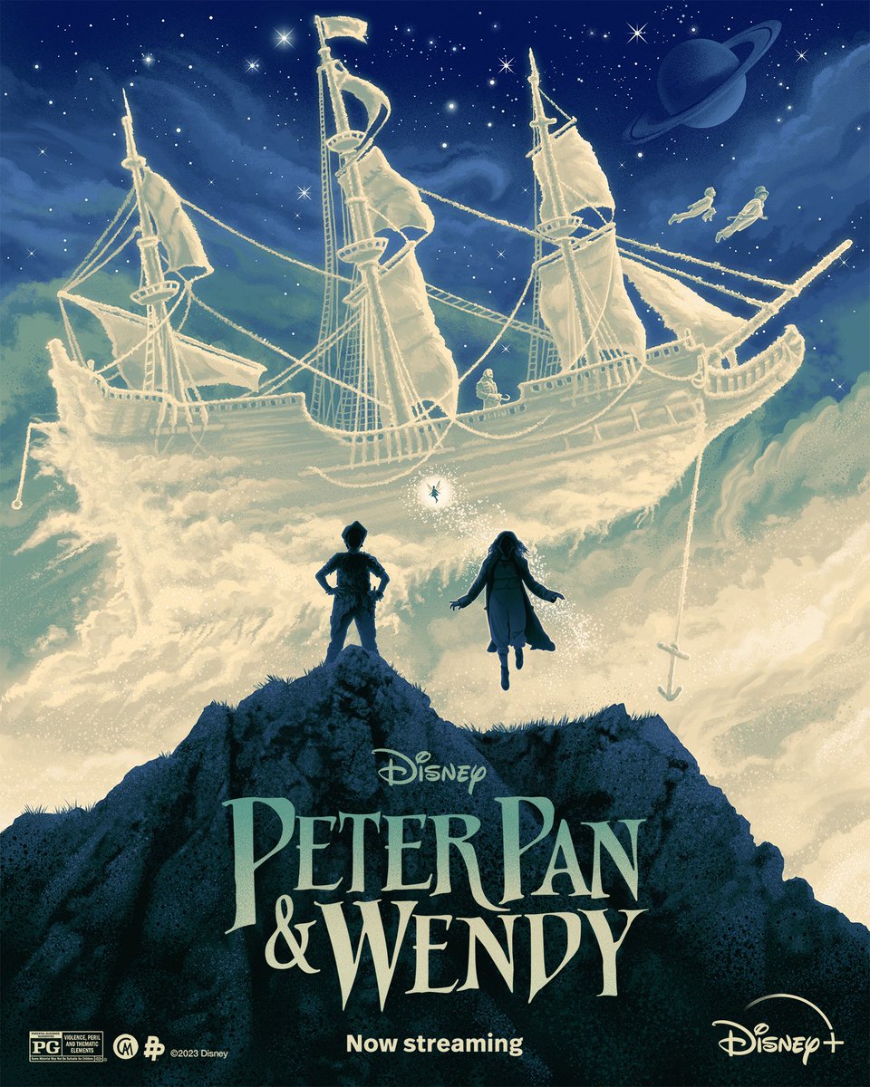 DisneyStudios's tweet photo. Check out new art inspired by #PeterPanAndWendy ✨ In collaboration with @camartinart. https://t.co/jsfajBPiyr