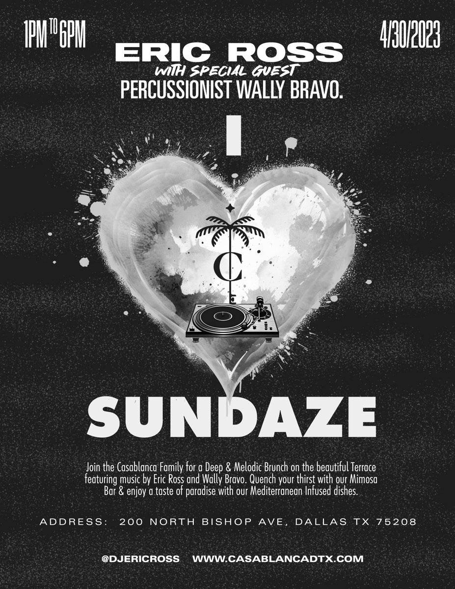 This Sunday we kick of the first city for the Monthly I Love Sundaze!  #Dallas #Deephouse #house #Undergroundhouse #event