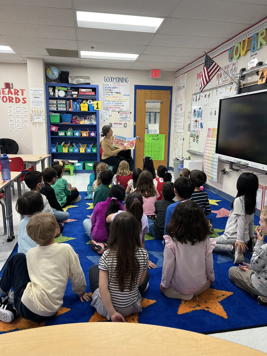 MissBokum's tweet photo. Mystery Reader Friday: Ms Kar read us a funny @joshfunkbooks book! We ♥️ Lady Pancake and Sir French Toast! https://t.co/Xw80vlavV0