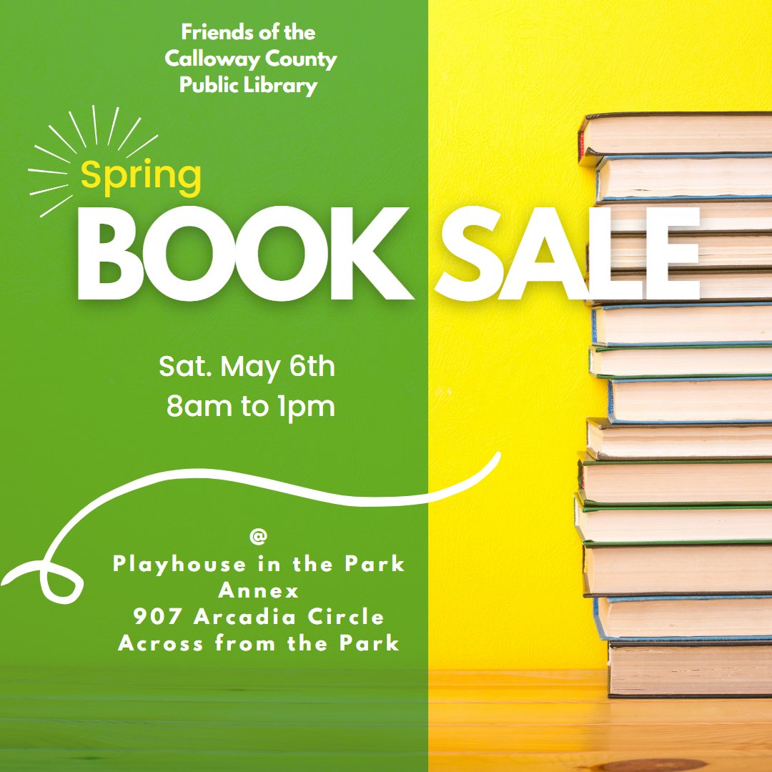 FriendsofCCPL's tweet image. It's that time! Stock up on summer
reading at our spring book sale next Saturday, May 6th
at the Playhouse Annex 8am to 1pm. We hope to see
you there!