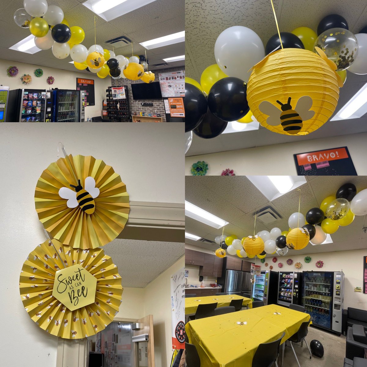 2303 celebrating Front End Associates with a pizza party! Thanks for “bee-ing” awesome! <a href="/Kalshoop/">Kalvin Shoopman</a> <a href="/PatLetsDoThis/">Patrick Phelps</a> <a href="/poohbayless/">Edith Bayless</a> <a href="/LorieApplegate/">Lorie</a>