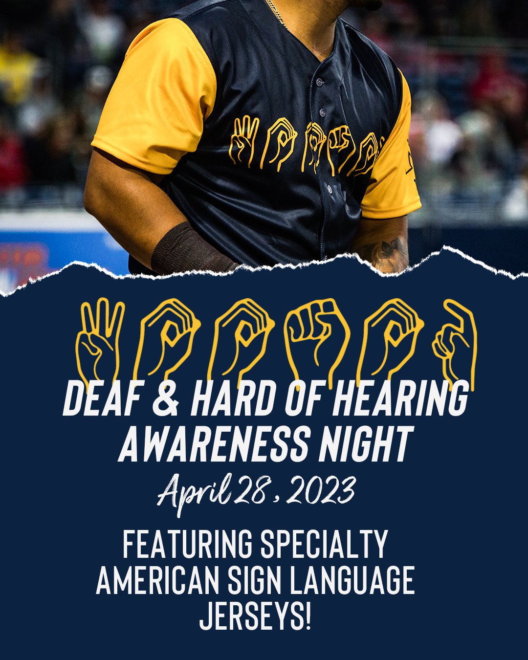 Worcester Red Sox on X: Join us tonight as we welcome and uplift the Deaf  & Hard of Hearing community! WooSox players will be wearing specialty  American Sign Language jerseys and ASL