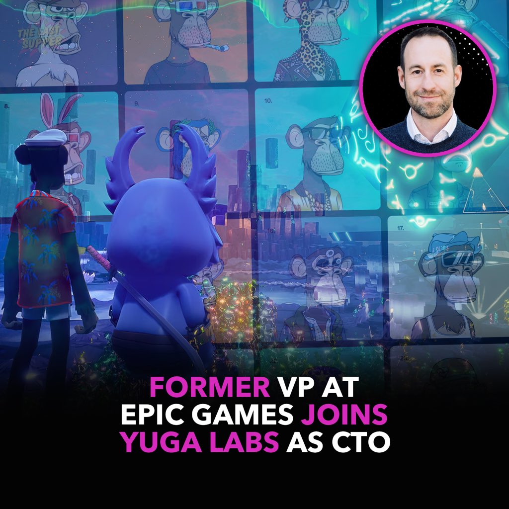 Yuga Labs has just announced the exciting news that Mike Seavers, Former Executive Vice President of Development at Epic Games, has joined the company.