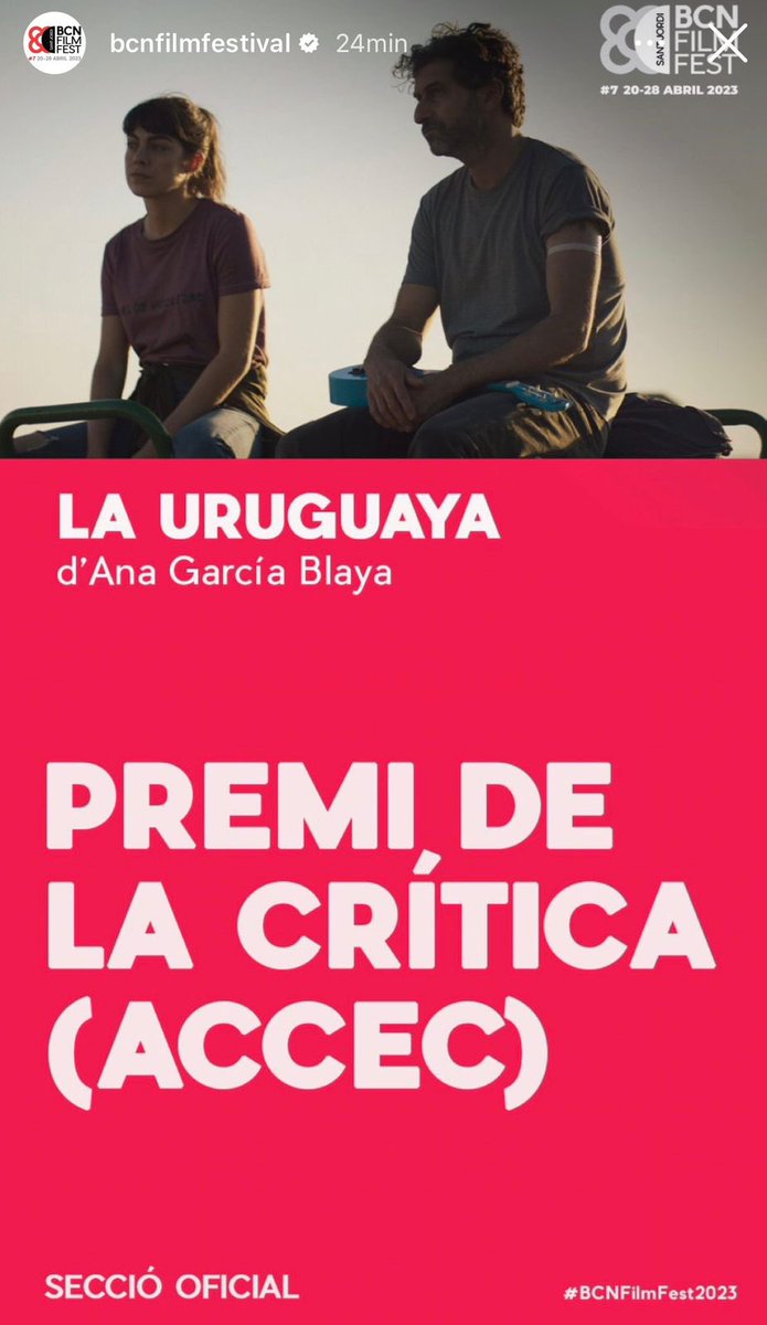 casciari's tweet photo. «La uruguaya», primera película de Orsai Audiovisuales, financiada por 2.000 productores asociados, acaba de ganar el Premio de la crítica y el Premio a la mejor actriz en el Festival Internacional de Cine de Barcelona. https://t.co/9eTGEULzgy