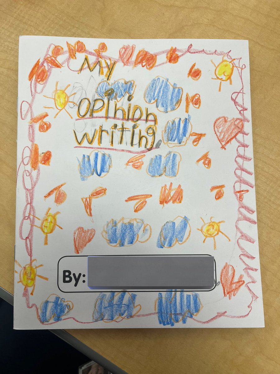 FCPS_MsGriffith's tweet photo. Used https://t.co/2WS67qh3Sh to record my students reading their opinion writing. We attached the QR codes to the inside cover. Can’t wait for them to show their families their published book! https://t.co/4sxh17883Q