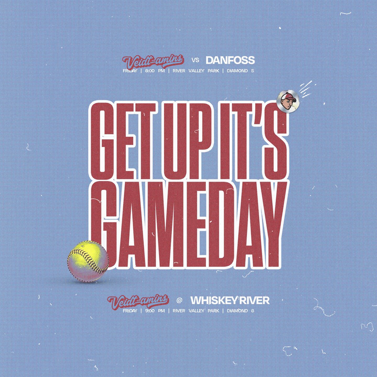 🚨GAMEDAY🚨

🥎Veidt-amins vs. Danfoss
🥎Veidt-amins @ Whiskey River
⏰8pm &amp; 9pm
📍South River Valley Park Ames, IA
🏟Diamond 5 and 6
📺<a href="/ESPNPlus/">ESPN+</a>
📻<a href="/notthefakeSVP/">Scott Van Pelt</a> 

#VeidtOn ✌️

🥎🥎🥎