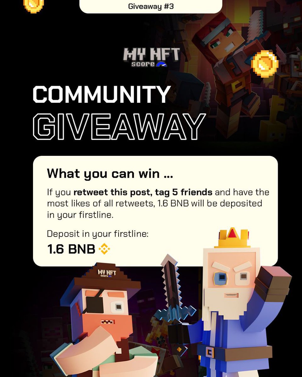 MyNFTScore's tweet photo. The 3rd My NFT Score Giveaway - this time only for existing players of My NFT Score! 🔥

You can find more information below this tweet ⬇️

#mynftscore #NFTGiveaway #NFTCollection #NFTCommunity https://t.co/Ndshy8CaAr