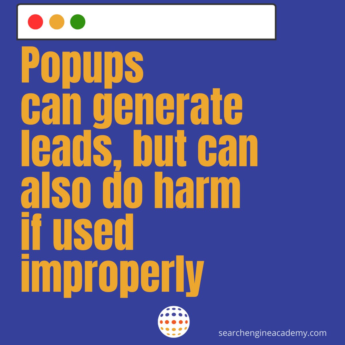 TheSEOAcademy's tweet photo. Are popups hurting or helping your website's lead generation &amp; SEO? 🤔 Find out how to strike the right balance in our SEO training courses https://t.co/W7h9LDnkCS. Learn the latest best practices for optimizing your website for search engines to drive performance. 🚀  #SEO 1/2 https://t.co/j4L98okvXL