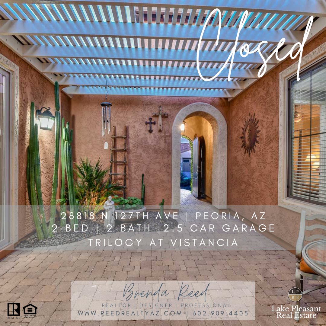 BrendaReedAZ's tweet photo. JUST CLOSED!! This Charming 2 Bed, plus Den ''Civitas'' in the Active Adult community of Trilogy at Vistancia Closed Today! 
Congratulations to my clients! - wishing you the best and thank you for trusting me in this time of transition. 🥰 https://t.co/ovW6XNtFwJ