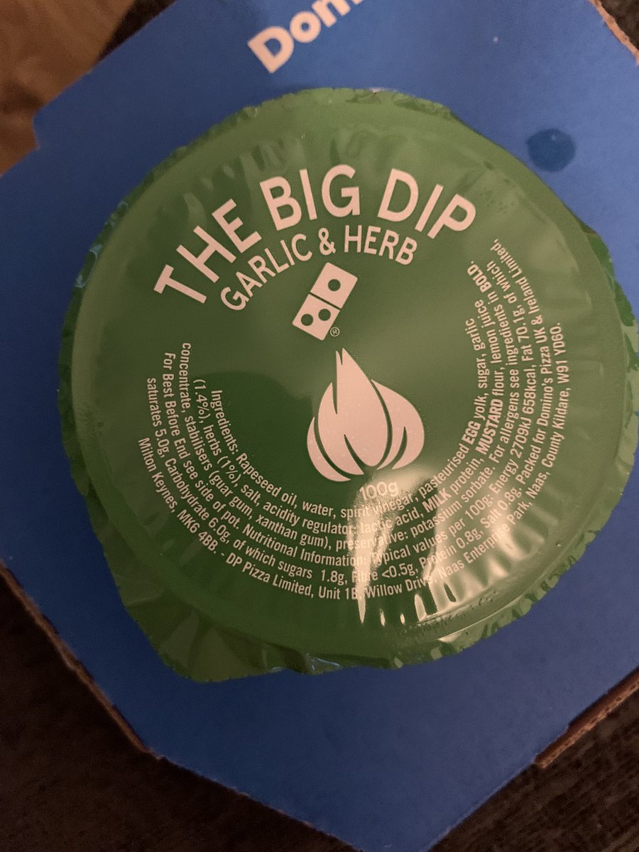 NicolaSimpson23's tweet photo. When you order a large BBQ dip from @Dominos_UK as you hate garlic and herb dip and they send you this! 😭😭 https://t.co/pfNz6ubR5u