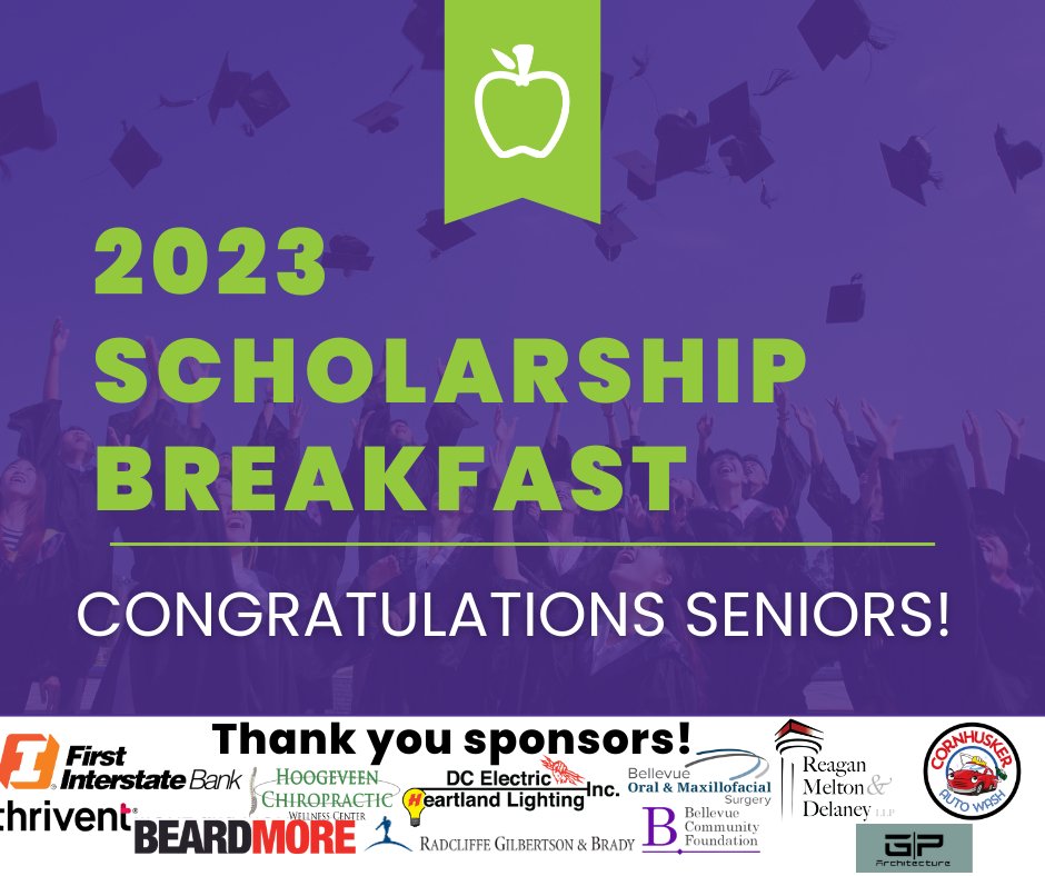 BPSFNE's tweet photo. We are grateful we were able to award $135k in scholarships to the 2023 seniors at both Bellevue high schools. Congratulations, seniors! We are so proud! https://t.co/jia7fVFj1U