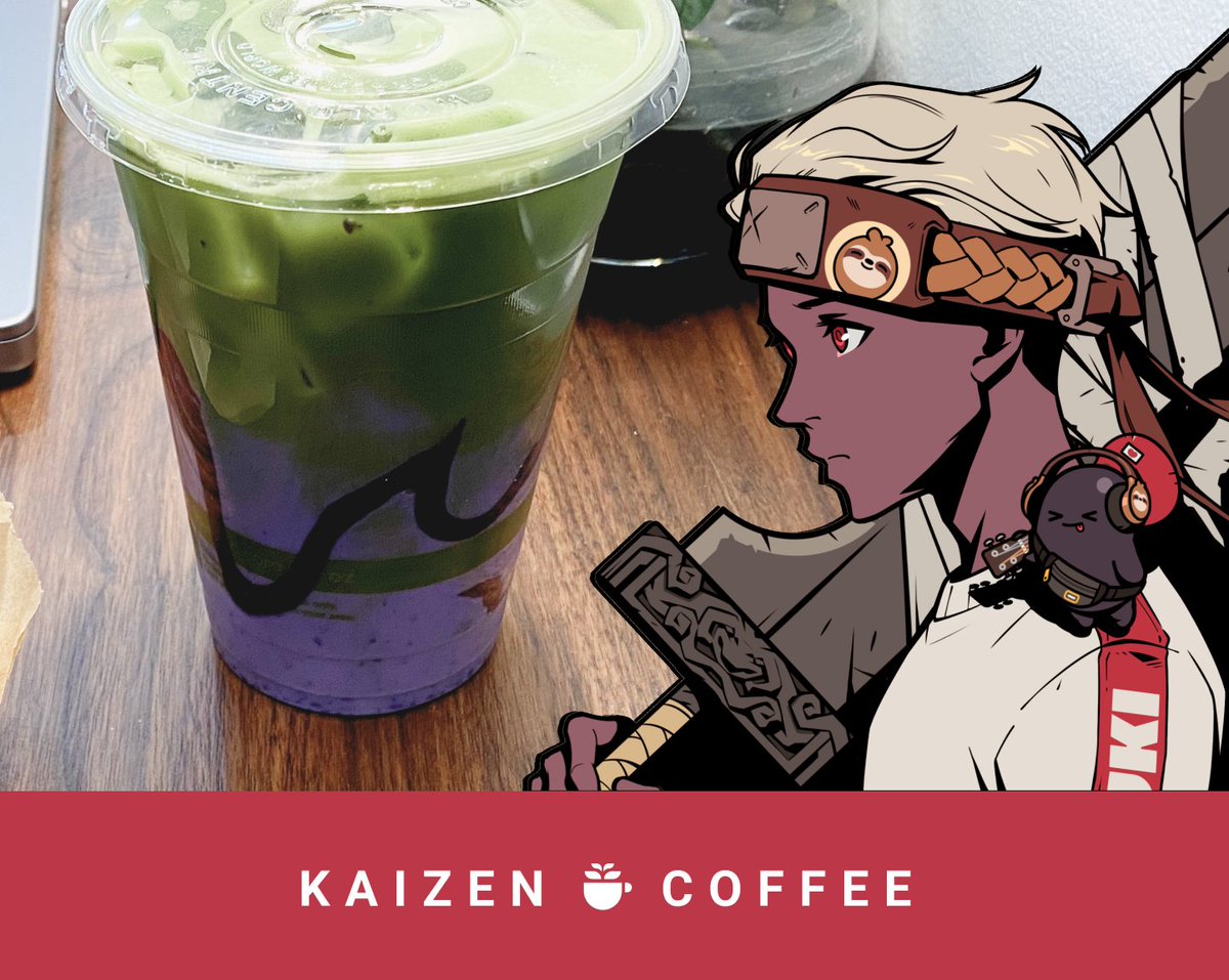 Asked for a custom drink and I got it ⛩️
Ube Matcha 🍵

Supporting fellow <a href="/Azuki/">Azuki</a> in the garden. Love the IRL coffee shop, <a href="/cognacwestxo/">COFFEEWEST ⛩</a>!