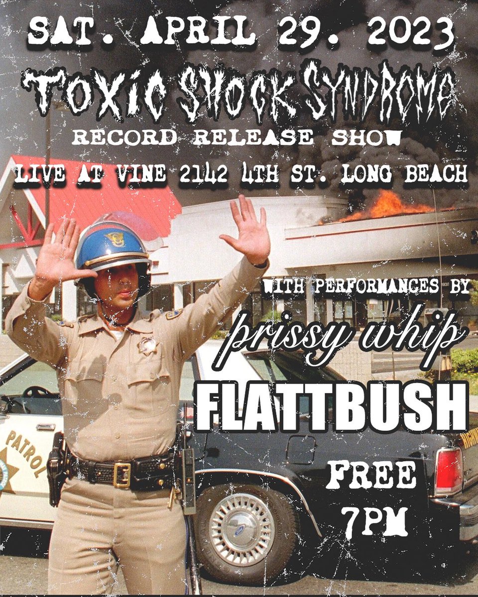 FLATTBUSH's tweet photo. TOMORROW NIGHT! Free show at Vine in Long Beach! We go on first around 8pm so get there early! #Flattbush #LongBeach #Vine https://t.co/xXpamwxPUF