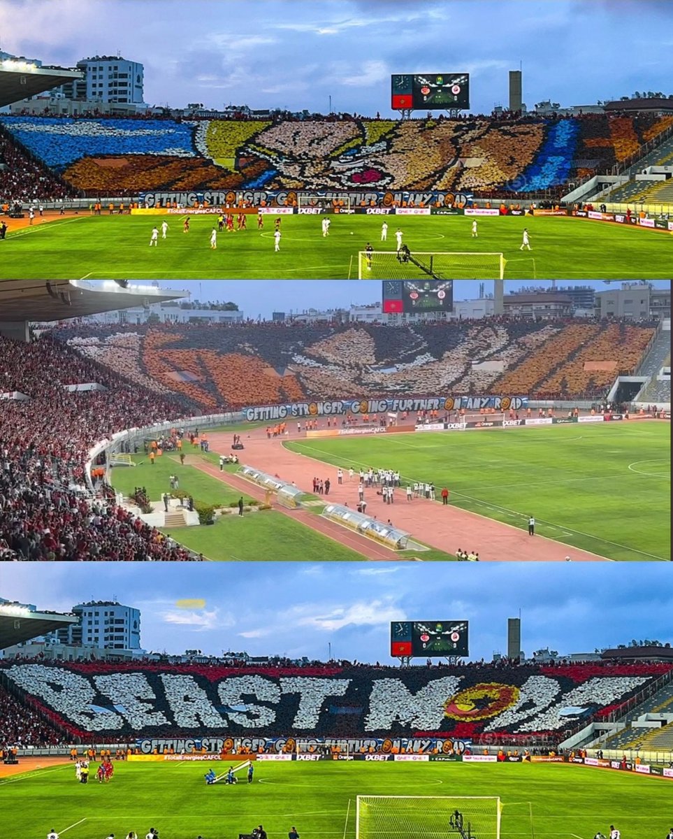 Inku_fr's tweet photo. Le TIFO du Wydad de Casablanca aujourd'hui aux couleurs de Goku dans Dragon Ball 🐉🇲🇦 https://t.co/aBj1RWt0ry