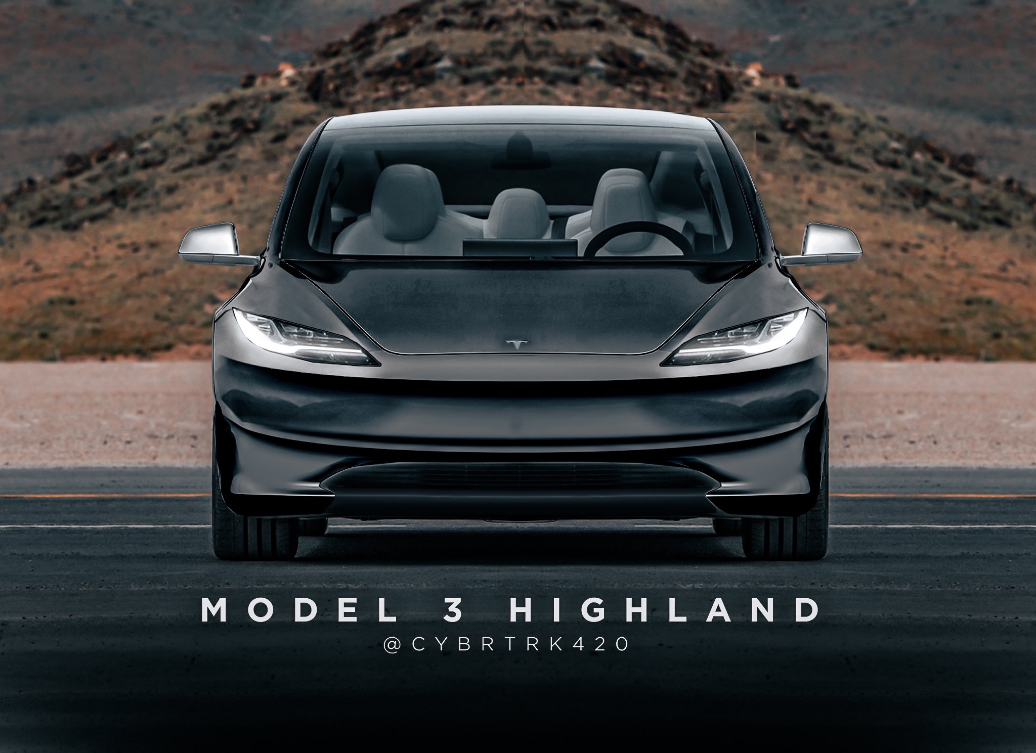 ⚡️ Dominic ⚡️ 20 on X: Tesla Model 3 Project Highland Refresh Concept ✍️  More color options + Rear view in this thread 🎨  /  X