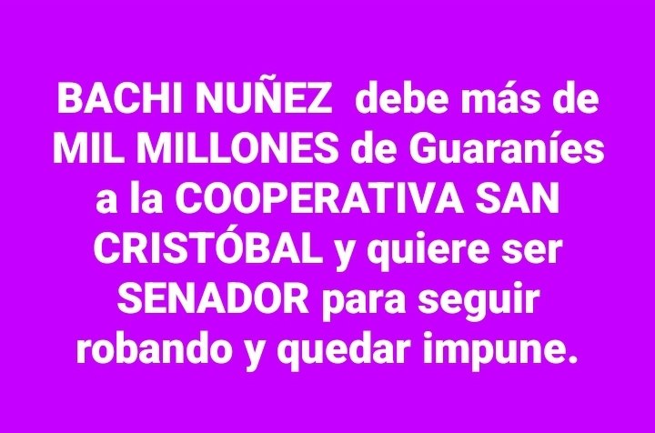 MMSchaerer's tweet photo. #NoLoVotes
1.020.497.167 Gs. debe a la cooperativa y no es posible cobrarle porque no tiene bienes a su nombre. #EsDeColorados
@Estelaruizdiaz 
@ABCDigital 
@UltimaHoracom https://t.co/jj1vEg1eDe