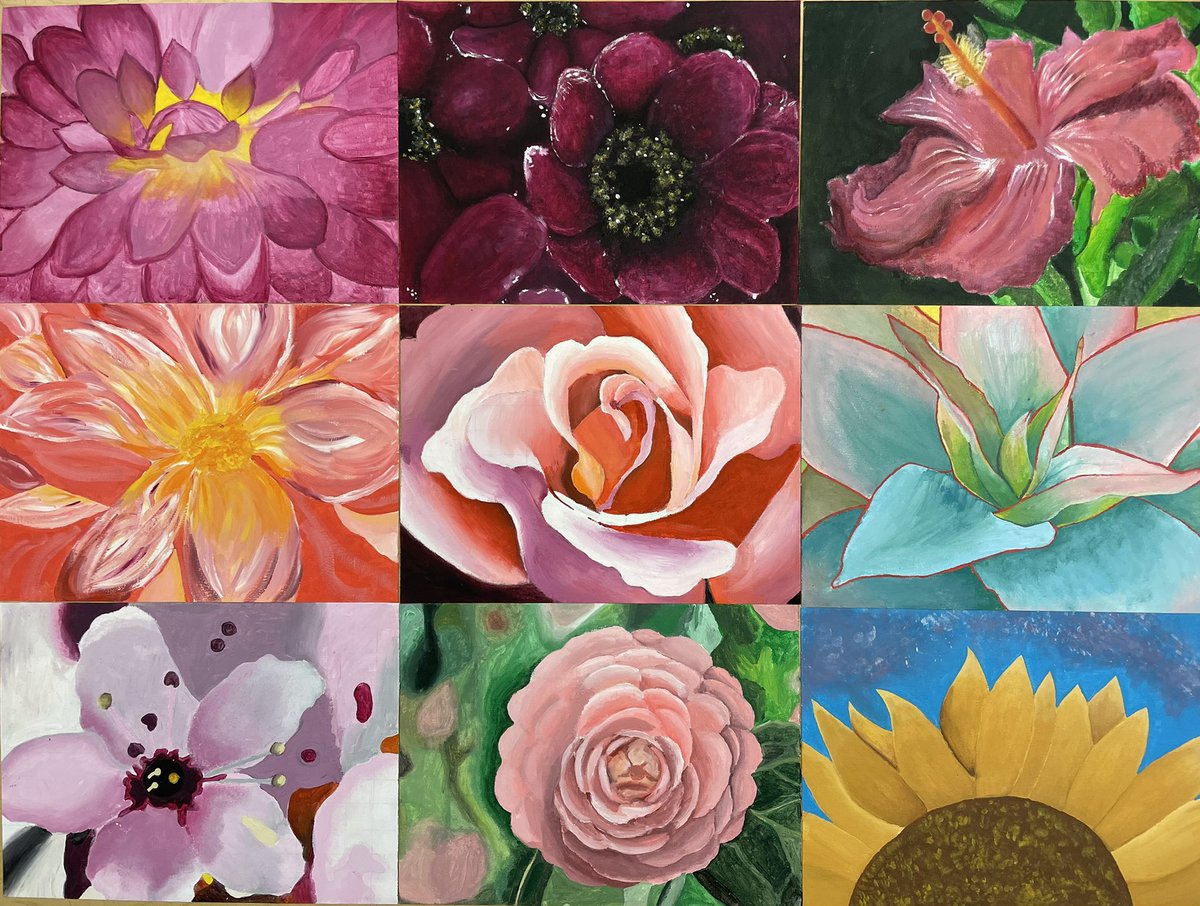 Can you believe these are paintings?!
Done by Art Appreciation students, grades 10-12