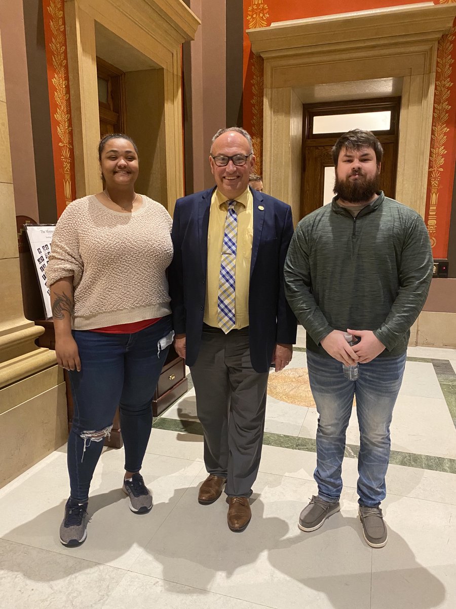 Thank you Nia Dyer and Christian Krump for advocating at the capitol today. It was great to meet with you.