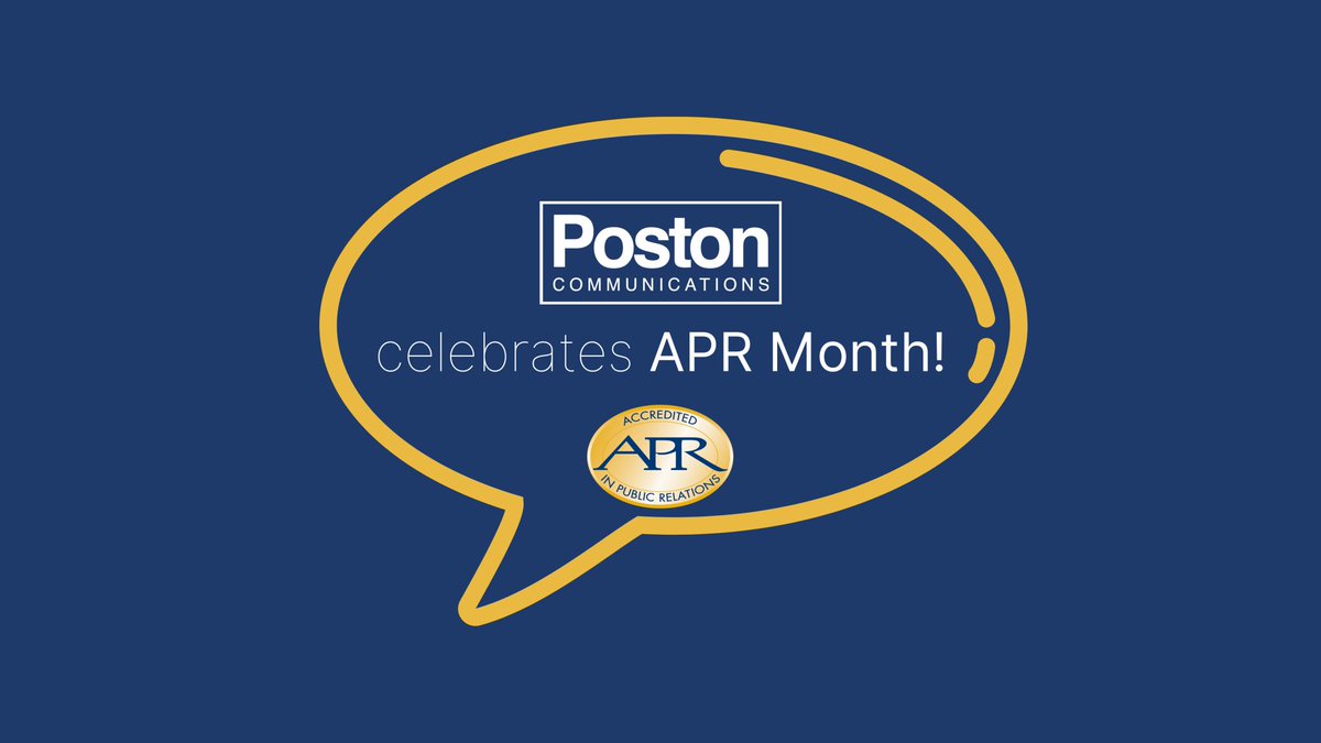 poston's tweet photo. April is APR Month! At Poston Communications, we value our APR-certified professionals and recognize the importance of the credential to the industry. To learn more, visit: https://t.co/5yu2CO7akE https://t.co/3vpIwnwNHa