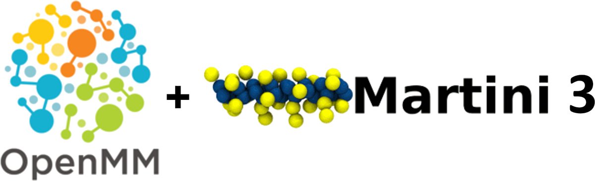 SouzaPauloCT's tweet photo. We recently fully implemented #Martini force-field in #OpenMM. You can build your #CG models and topologies in the same way you learned in our tutorials and take advantage of many developments already implemented in OpenMM. Check out here:
https://t.co/5jRCJKltQl https://t.co/4wexLAf4hY