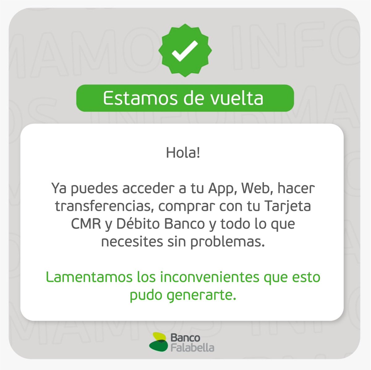 Banco Falabella tweet media