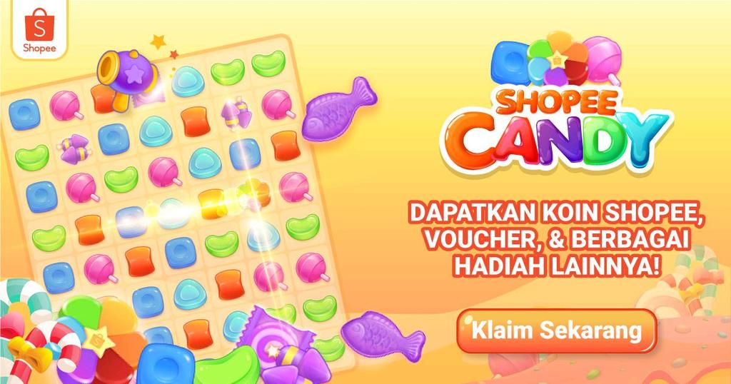 Ayo main Shopee Candy untuk memenangkan berbagai hadiah dan Koin Shopee! shp.ee/f7zp2h3m5wn