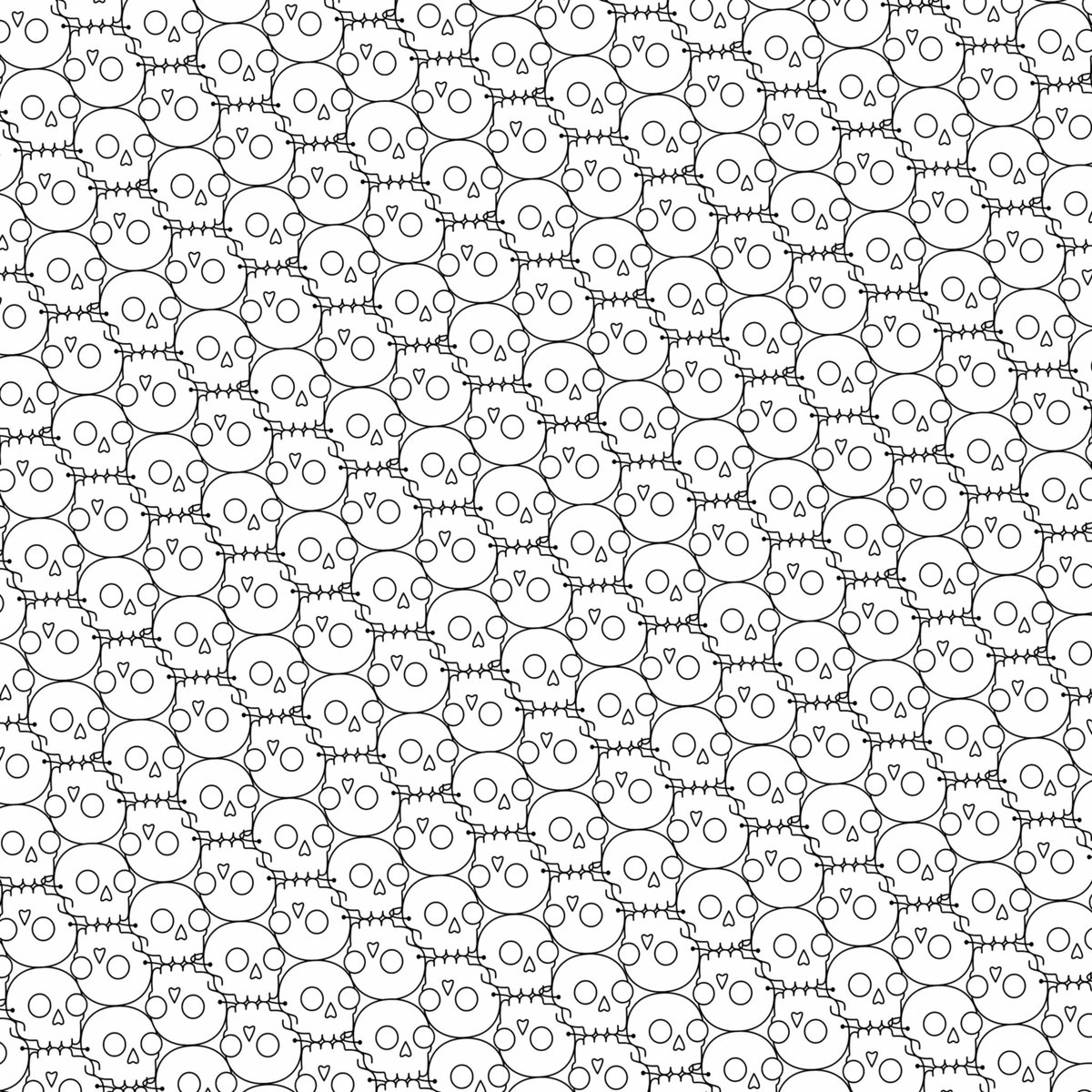 SullySchwartz's tweet photo. a daily tweet about tessellation inspired patterns that I put together by tiling doodles #NFT wearables.  

Never fade the rainbow. 

GM @doodles
skully mask b&amp;w
skully mask color https://t.co/RBqv51RG3W